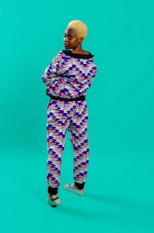 Kente print unisex tracksuit