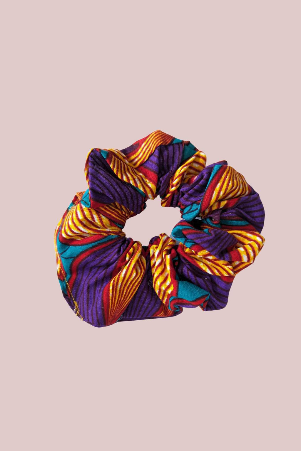 Fandango Purple African Print Hair Scrunchie