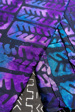 Fishbone Purple Batik Fabric