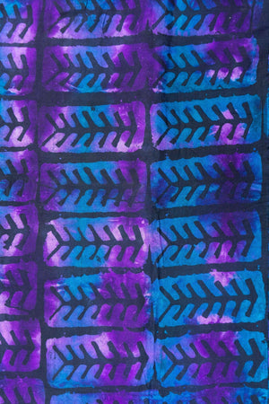 Fishbone Purple Batik Fabric