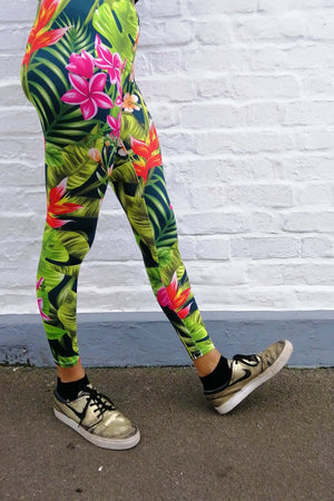 Full Bloom Floral Pattern Leggings