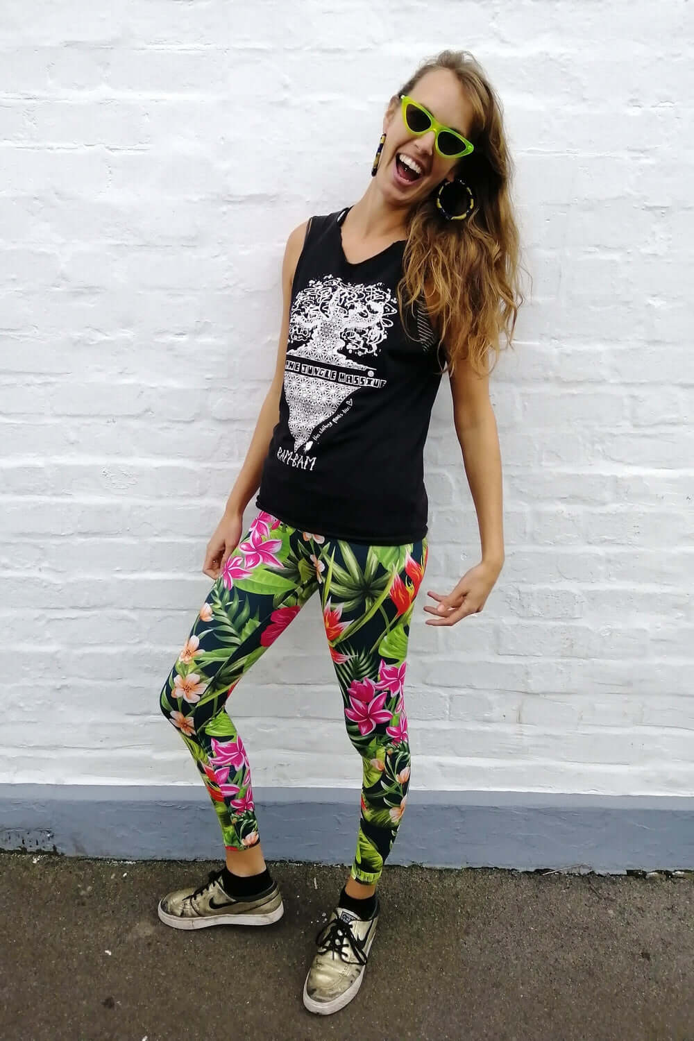 Full Bloom Floral Pattern Leggings