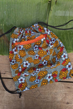 Floral drawstring bag