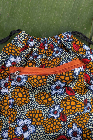 Floral drawstring bag