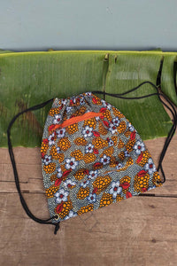 Floral drawstring bag