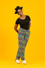 Highlife Blue African Print Trousers