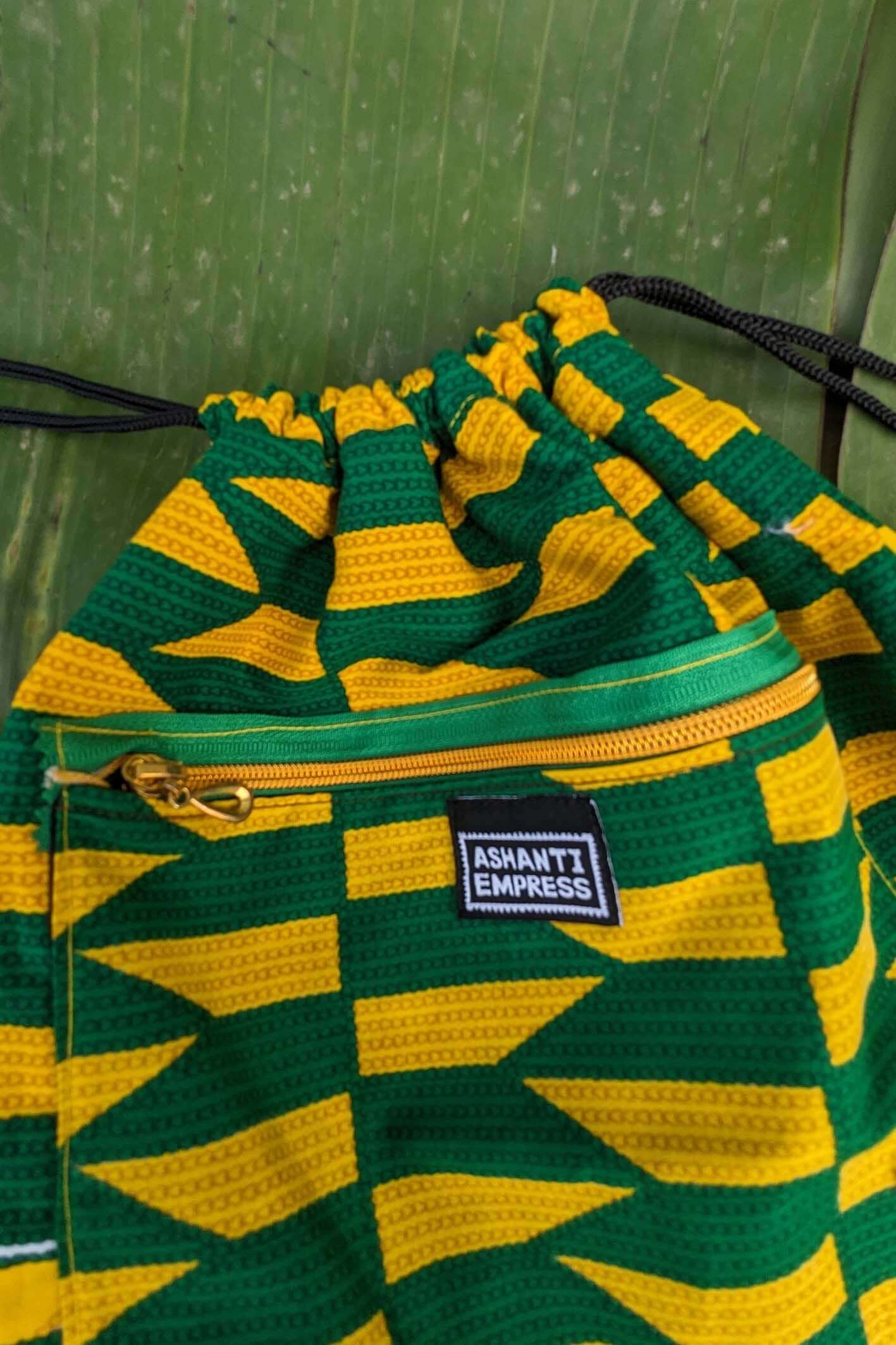 Kente drawstring bag