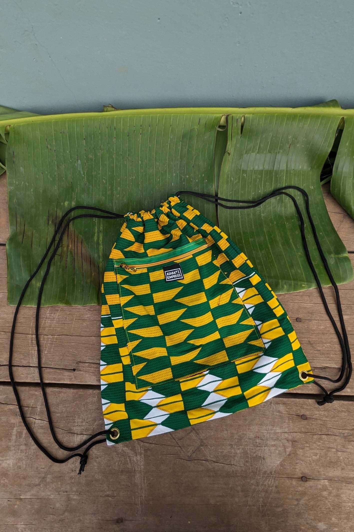 Kente drawstring bag