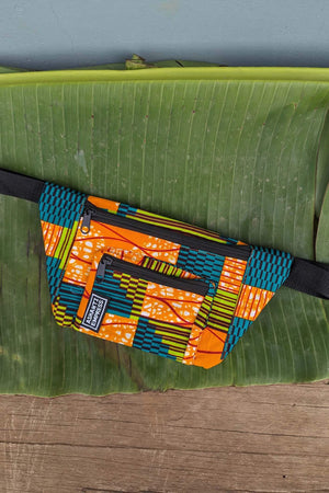 kente orange bumbag