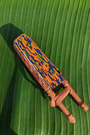 Kente African Print Folding Fan