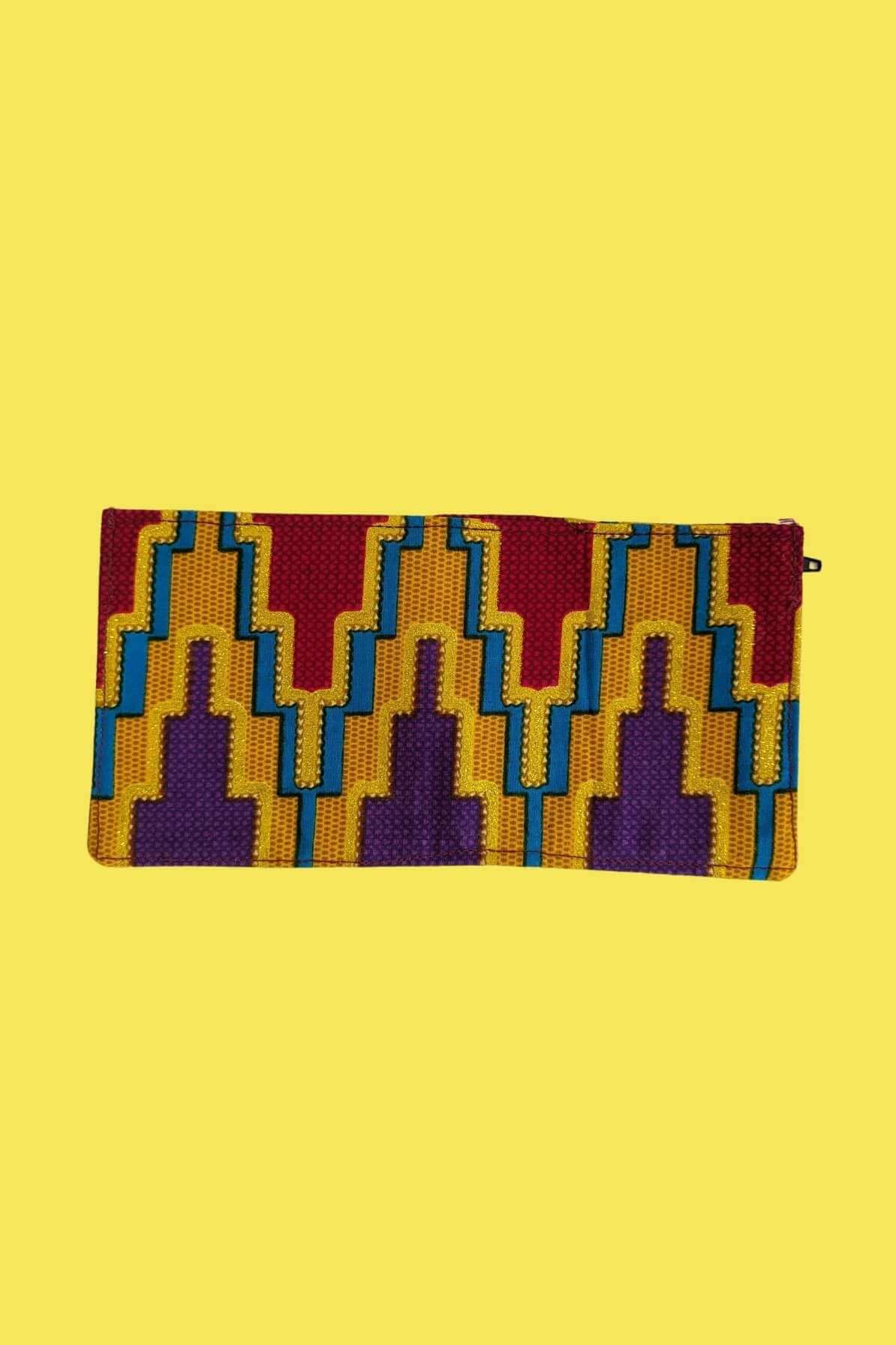 Kente Gold African Print Fabric Wallet