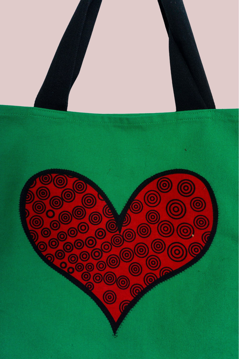 Love Ya Green Ankara Tote Bag