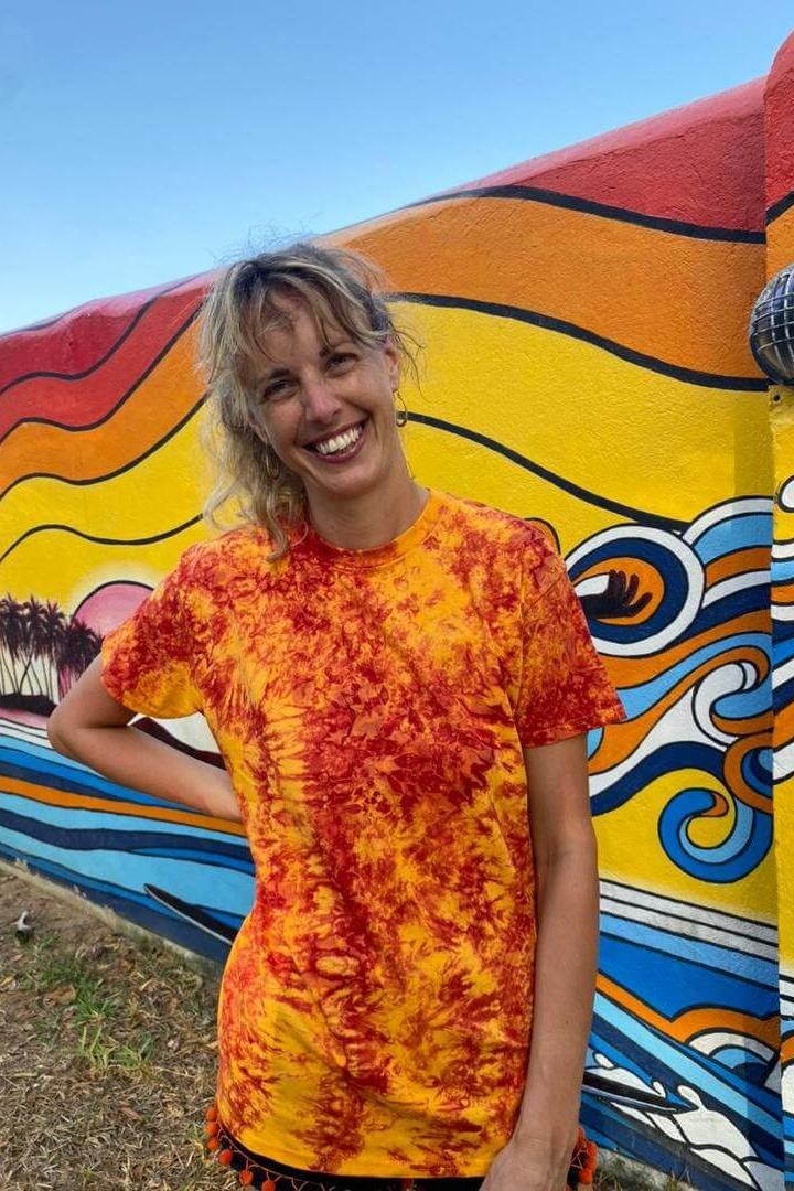Tie Dye T Shirt, More Fire Orange Top, Colourful Hippie Shirt, Unisex Cotton Top, Mens Festival Outfit, Handmade Tie Dye Shirt, Unique