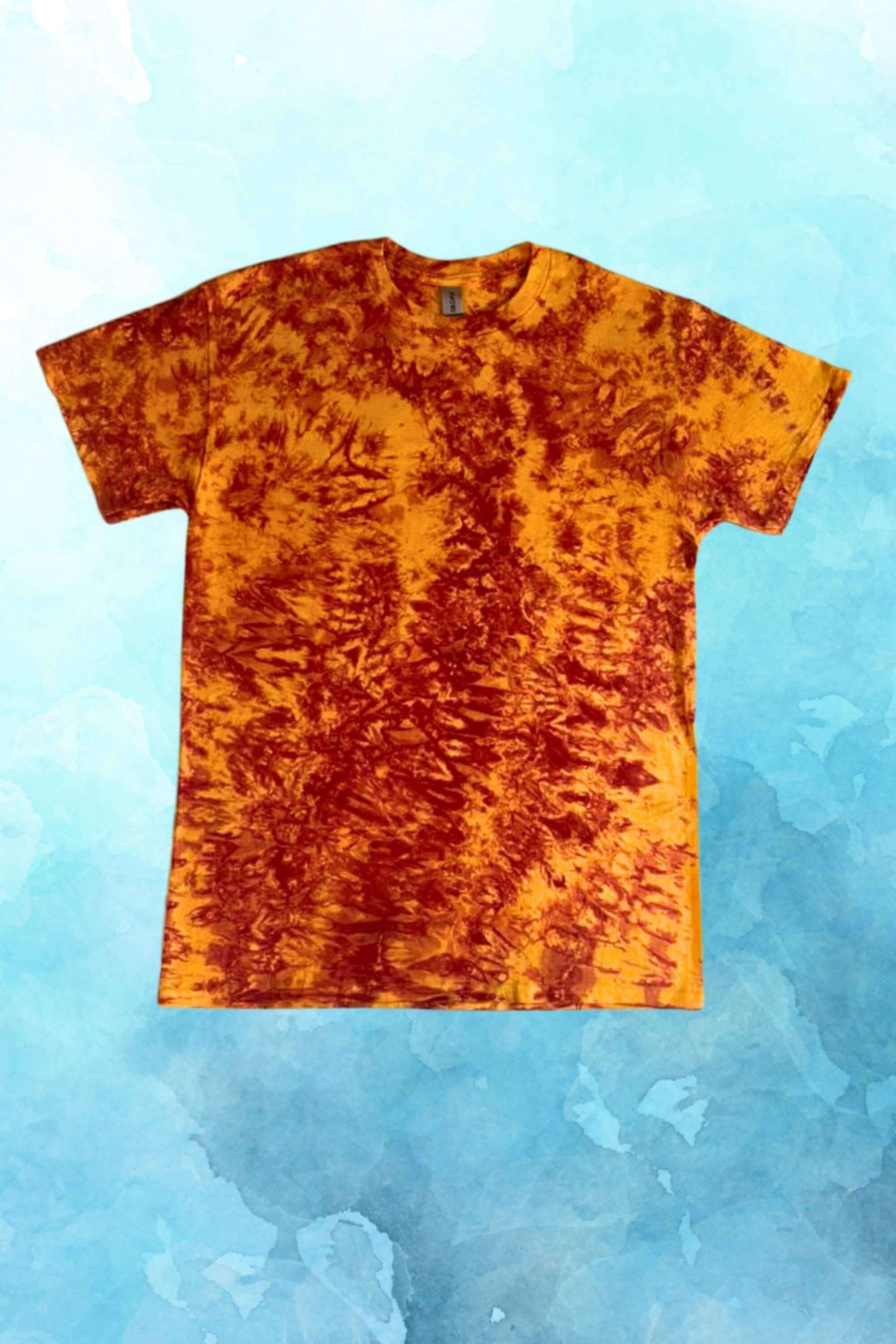 Orange tie dye unisex top