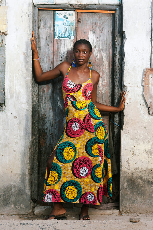 Obaa Sima African Print maxi dress
