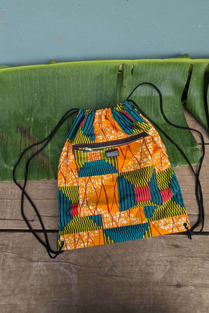 Trippy Drawstring Bag, Rave Accessories, Colourful Kids Bag, Drawstring Party Bag, Funky, African Print, Gym, Swimming, Festival Bag