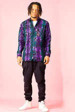 Purple Batik Long Sleeve Shirt