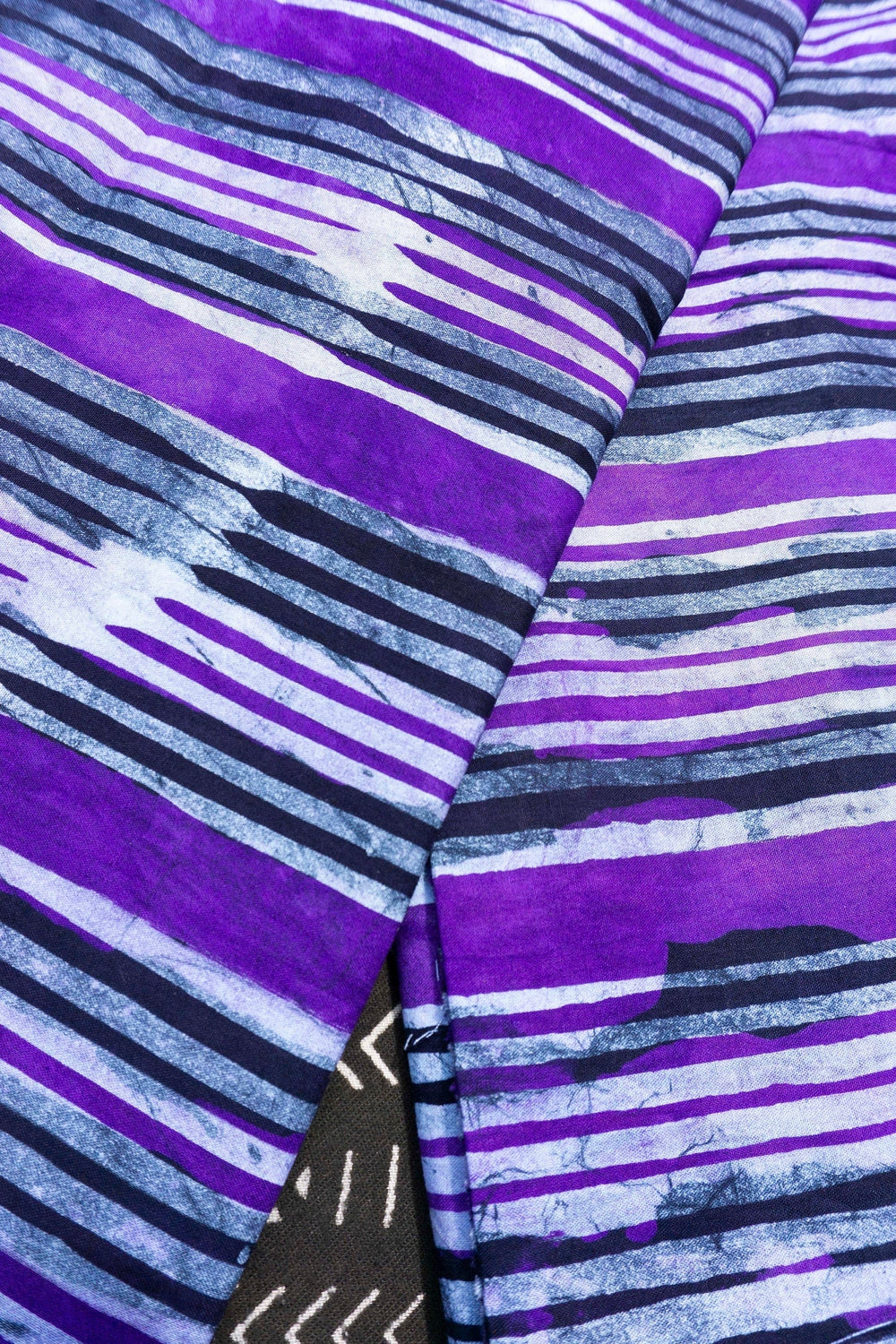 Purple Stripe Batik Fabric