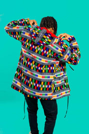 Unisex rainbow hooded jacket
