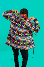 Unisex rainbow hooded jacket