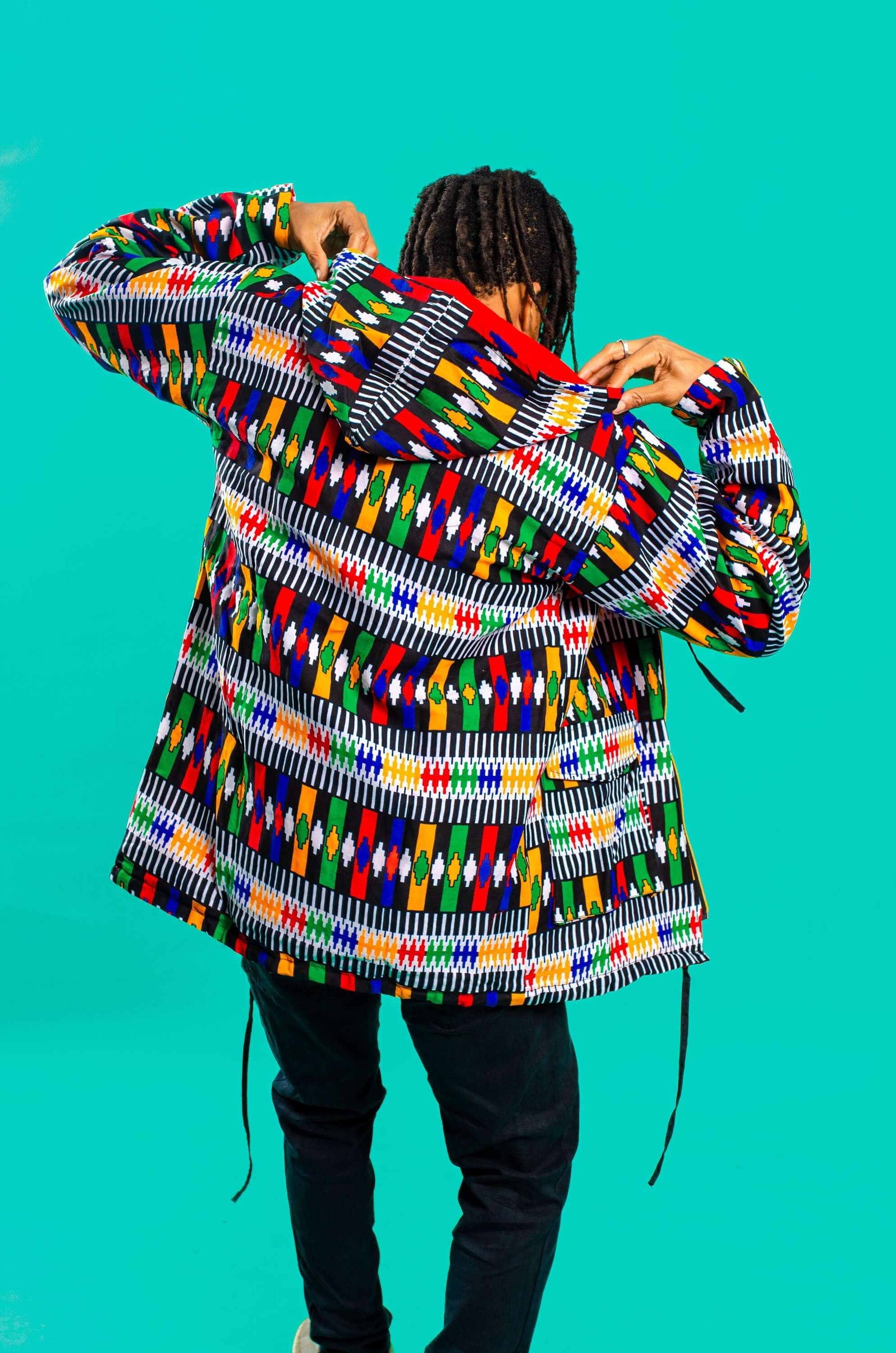 Unisex rainbow hooded jacket