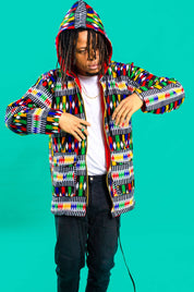 Unisex rainbow hooded jacket
