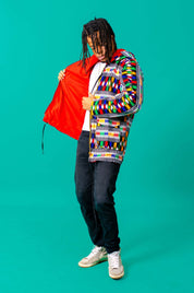 Unisex rainbow hooded jacket