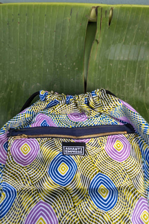 Trippy Drawstring Bag, Rave Accessories, Colourful Kids Bag, Drawstring Party Bag, Funky, African Print, Gym, Swimming, Festival Bag