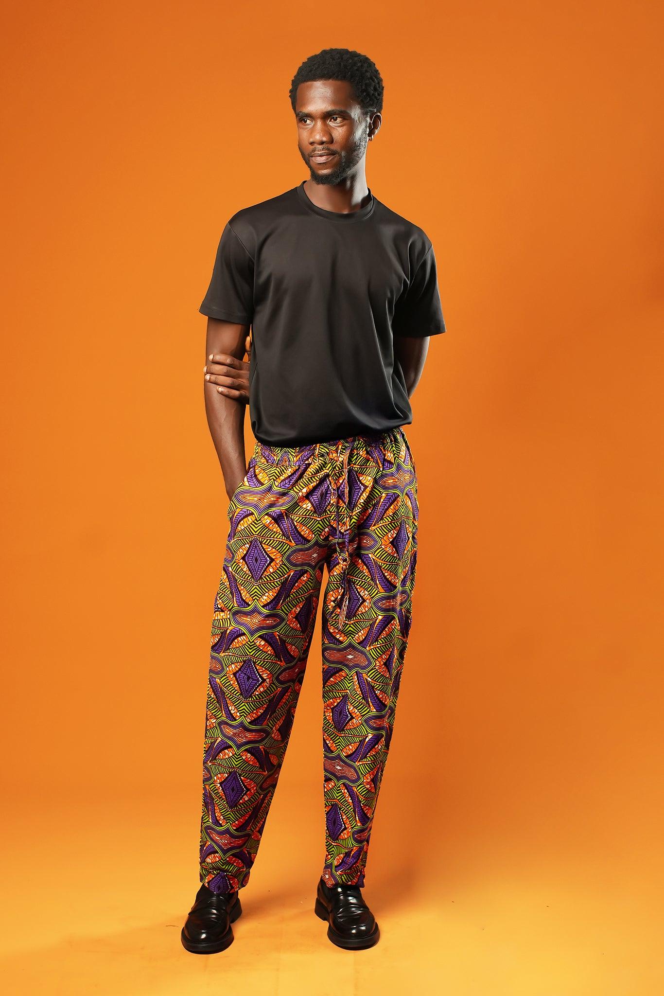 Aboboya Psychedelic African Trousers-Ashanti Empress