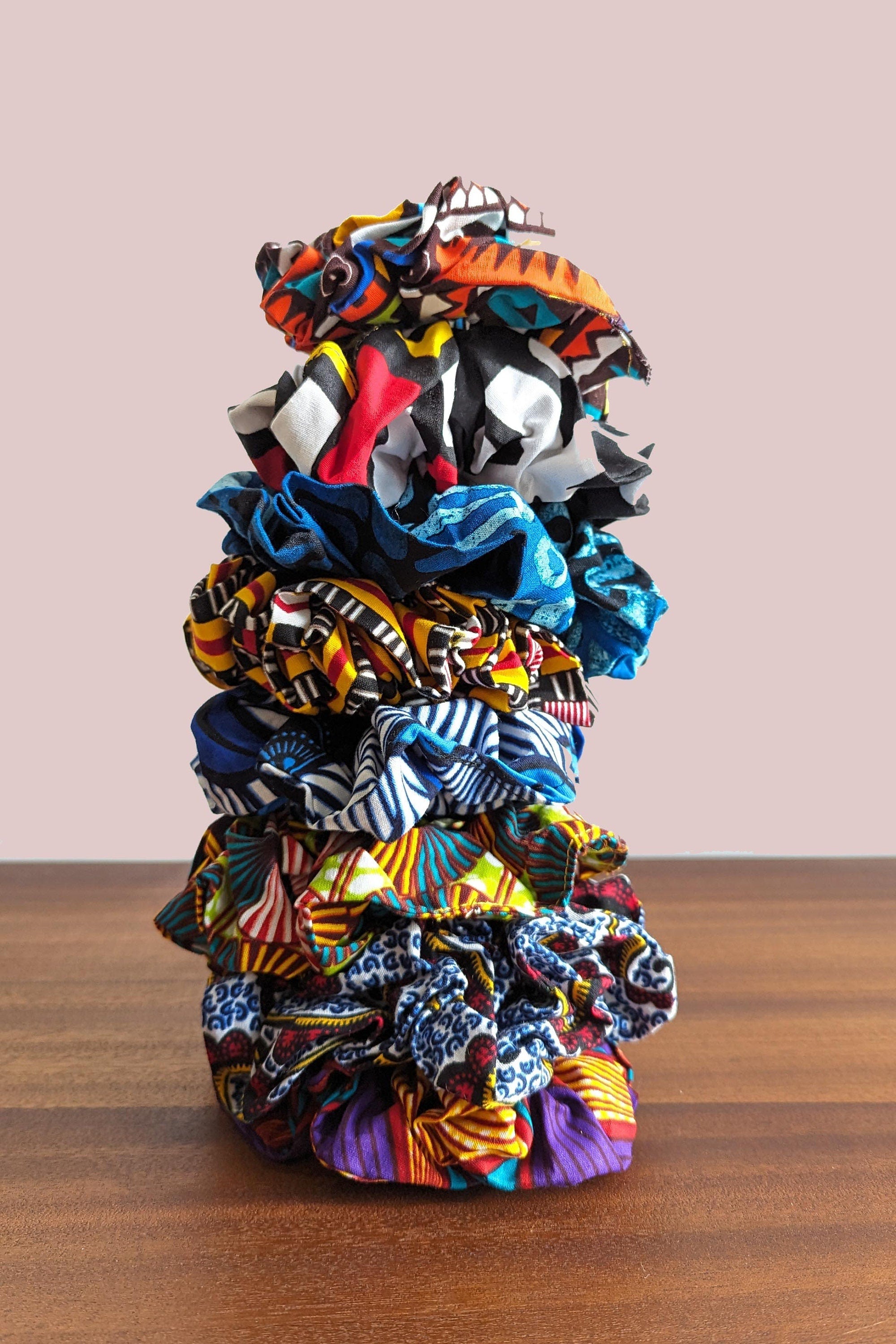 Orange Batik Hair Scrunchie