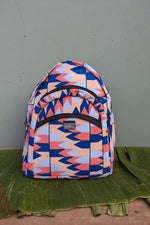 Pink kente African print backpack