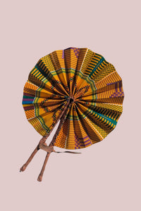 Kente Hand Fan, African Print Folding Fan, Decorative Wall Decor, African Accessories, Homewares, Festival Hand Fan, African Gift Ideas