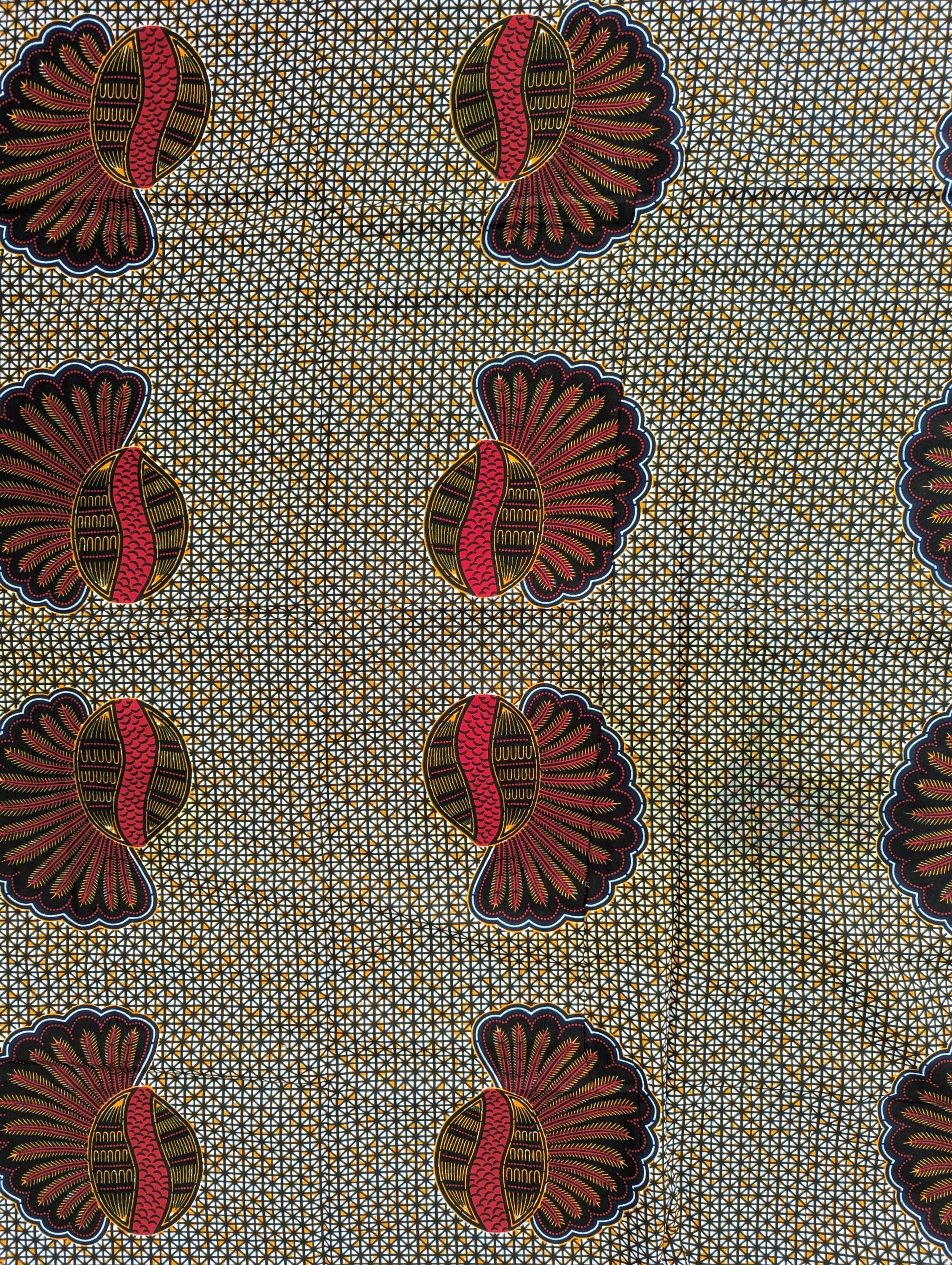 African Fabric By The Yard, Banana Seed Ankara Material, 100% Cotton Wax Print, Cut To Size Textiles, Dressmaking, Sewing & Upholstery